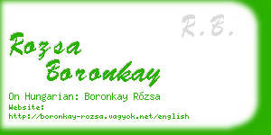 rozsa boronkay business card